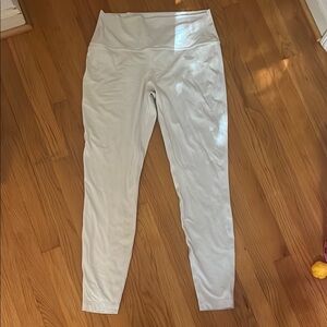 White High-Waisted Leggings